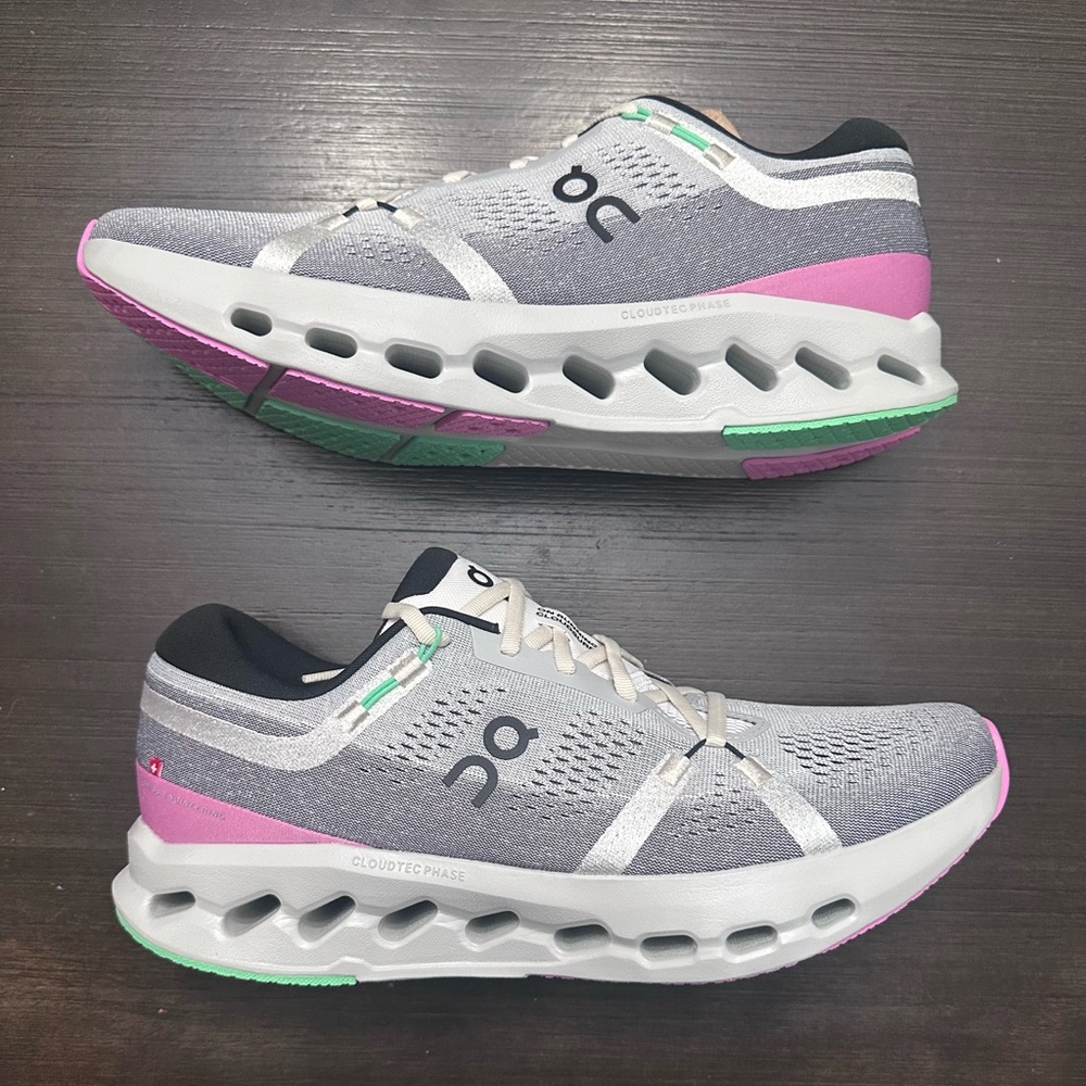 On Cloudsurfer 2 Men’s Gray and Pink Running Shoes